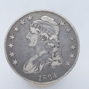 1834 CAPPED BUST HALF B6 OBV