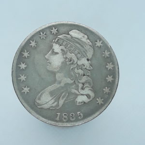 1835 CAPPED BUST HALF B8 OBV