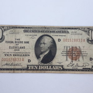 1929 $10 Federal Reserve National Currency - Cleveland