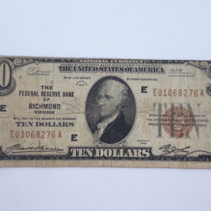 1929 $10 Federal Reserve National Currency - Richmond