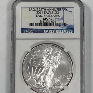 2011 25th early release ms69 ngc o