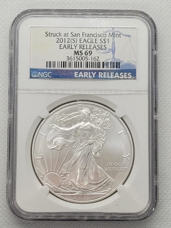 2012-S NGC MS 69 SILVER EAGLE - EARLY RELEASE