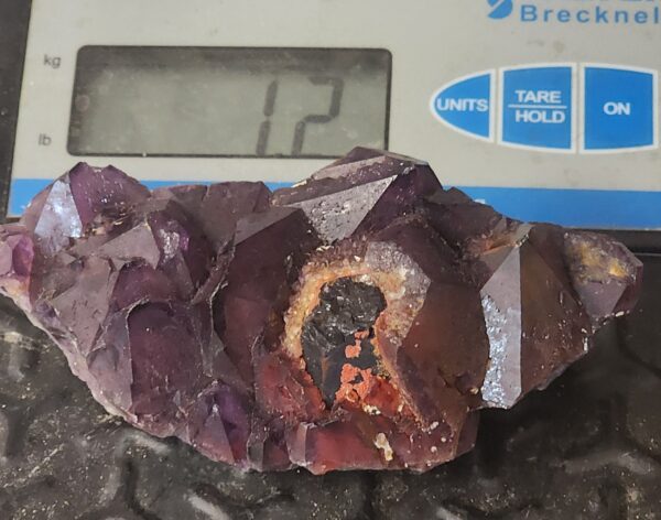 Rare Hematite with Amethyst Points