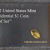 2012 United States Mint Presidential $1 Coin Proof Set