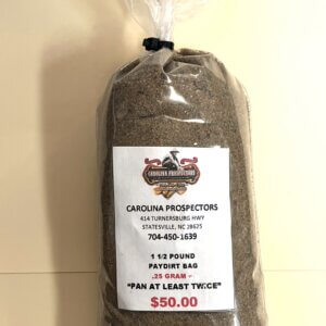 One Paydirt Bag - Approx. 1.5 lbs (.25 +-Grams) (USPS Shipping - Approx. $10.60)