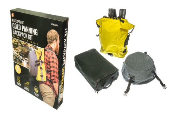 3Pc Set- Waterproof Gold Panning Backpack Kit