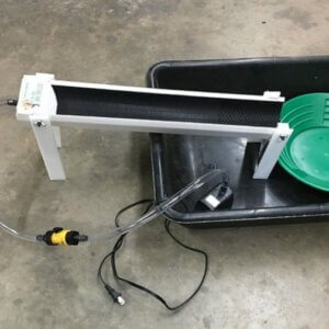 12 Inch Mini Aluminum Pocket Gold Sluice Box With Low Profile Matting – Made In USA