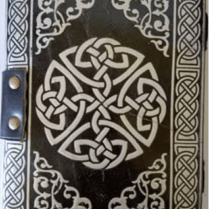 Black/ Silver Pentagram Leather Blank Book w/ Latch